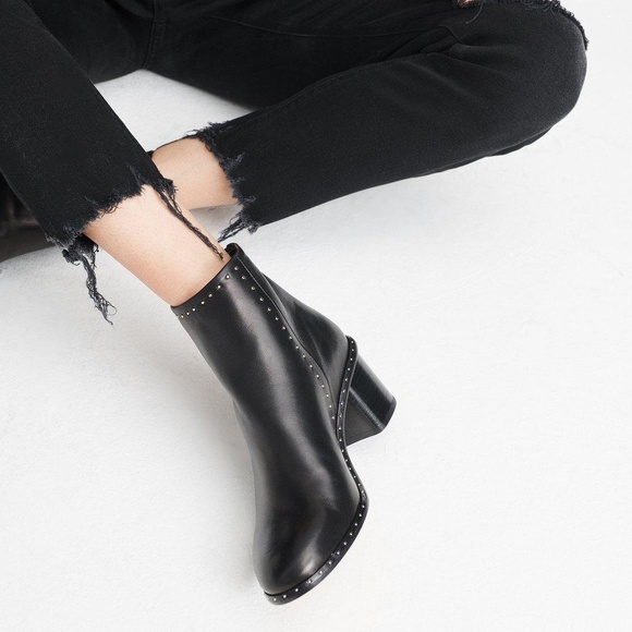 Rag & Bone Willow Leather Ankle Boot With Studs - New heels and soles - Picture 2 of 10